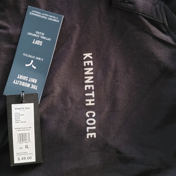 Kenneth Cole New York Black Knit Shirt NEW M,L,XL - Picture 3 of 5